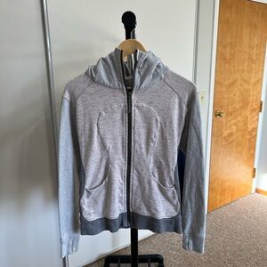 lululemon athletica Gray Zip-Up Scuba Hoodie